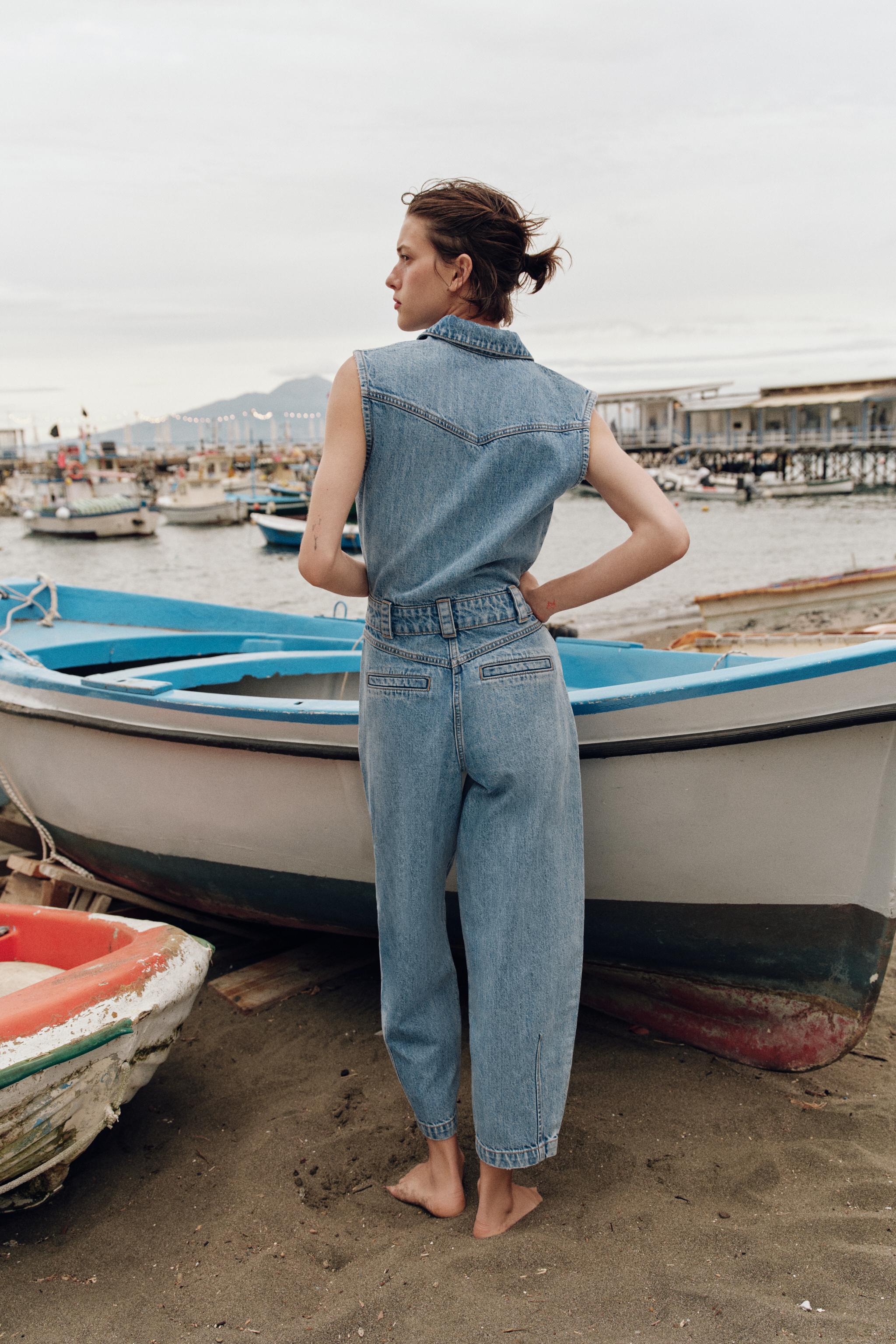 Z1975 BALLOON LEG DENIM JUMPSUIT